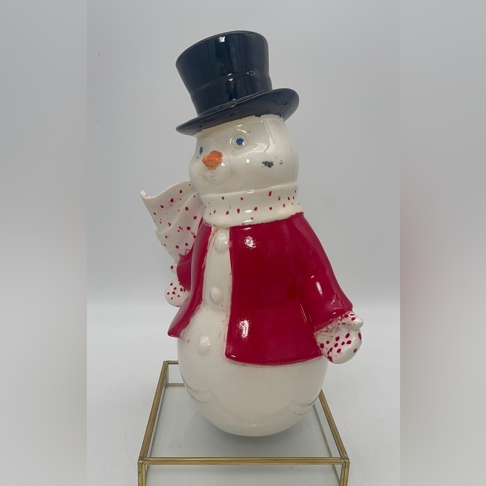 Vintage snow man Christmas figure | ceramic snowman figure | Christmas figure - Picture 3 of 7